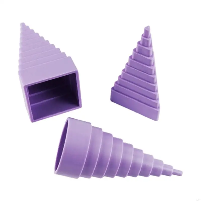  Three-Piece Stepped Mandrel Set for Shaping Jewelry Wire into Square, Triangular, and Round Geometric Forms by Hand