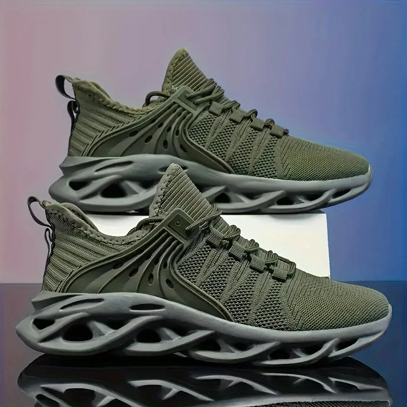 موضة جديدة الأخضر الرجال احذية الجري حجم كبير 48 تنفس بليد أحذية المدربين الرجال أحذية رياضية خفيفة الوزن Zapatillas Hombre