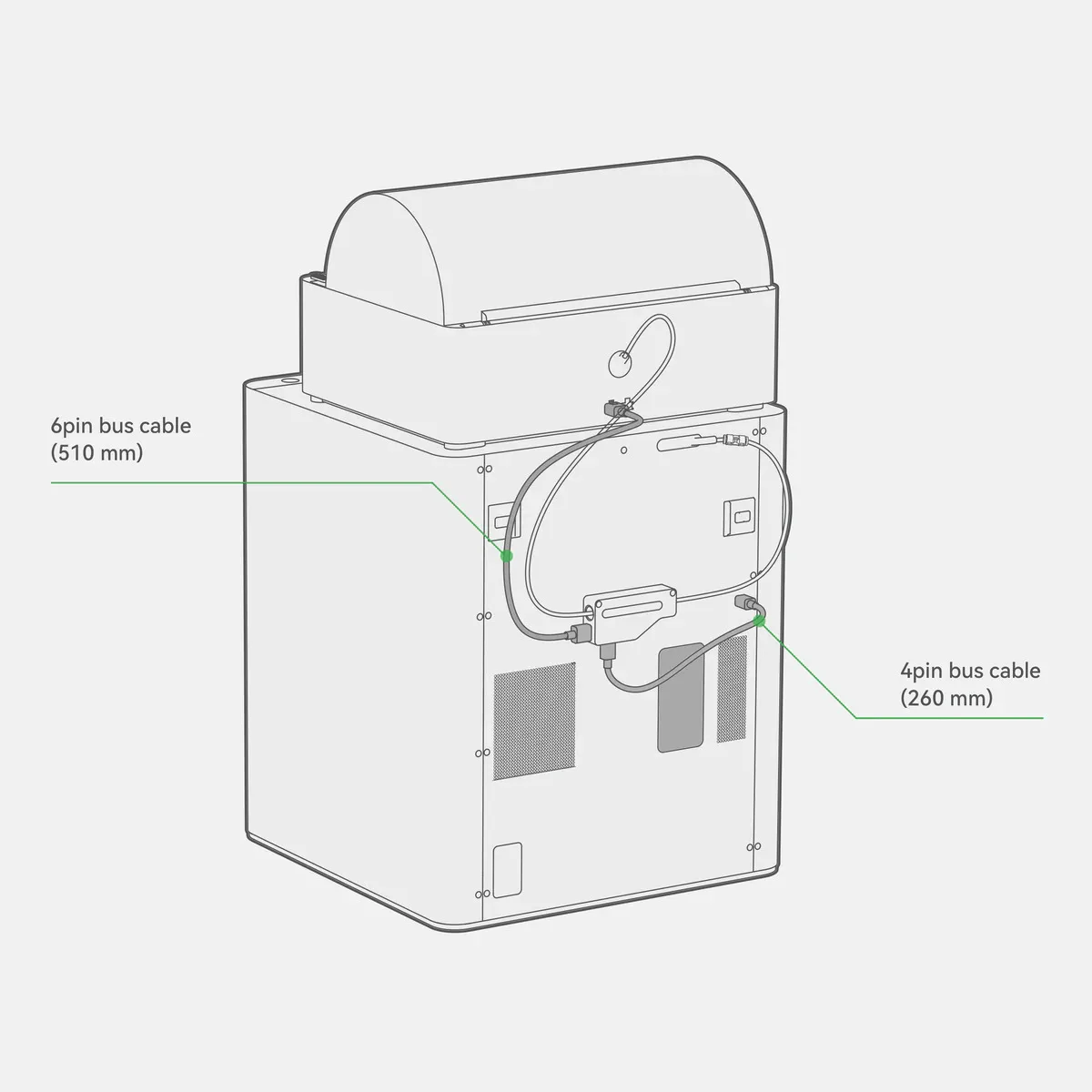 For Bambu Lab AMS Hub Cable to AMS X1 to Buffer 6pin Bus Cable for AMS Bambu Lab Hub 4pin Bus Cable