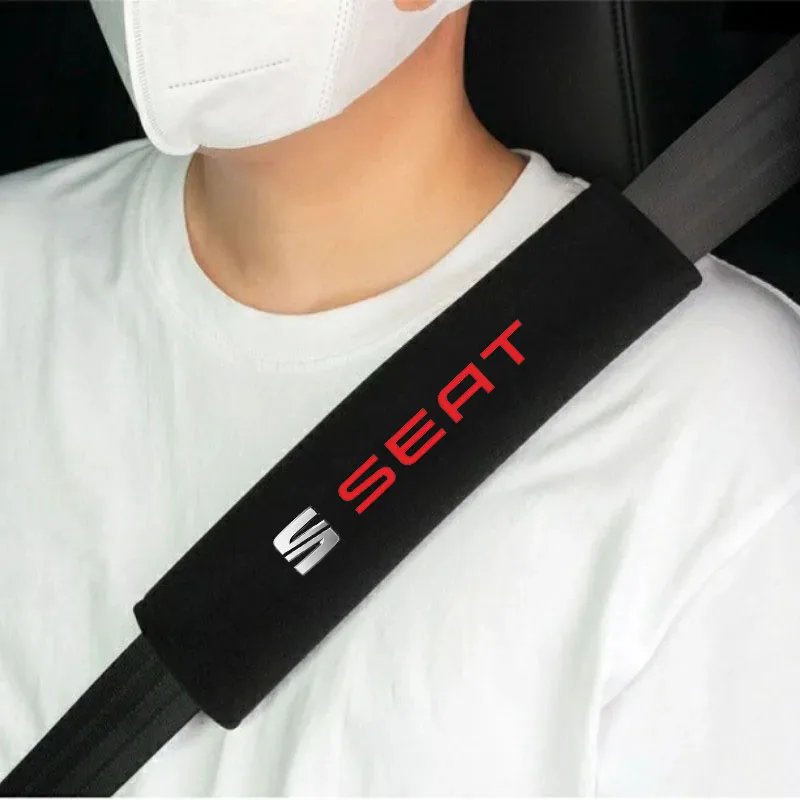 Car Seat Shoulder Belt Cover Protector Pad Auto Accessories For Seat Leon Ibiza Ateca Arona Cordoba Altea Arosa Exeo Tarraco