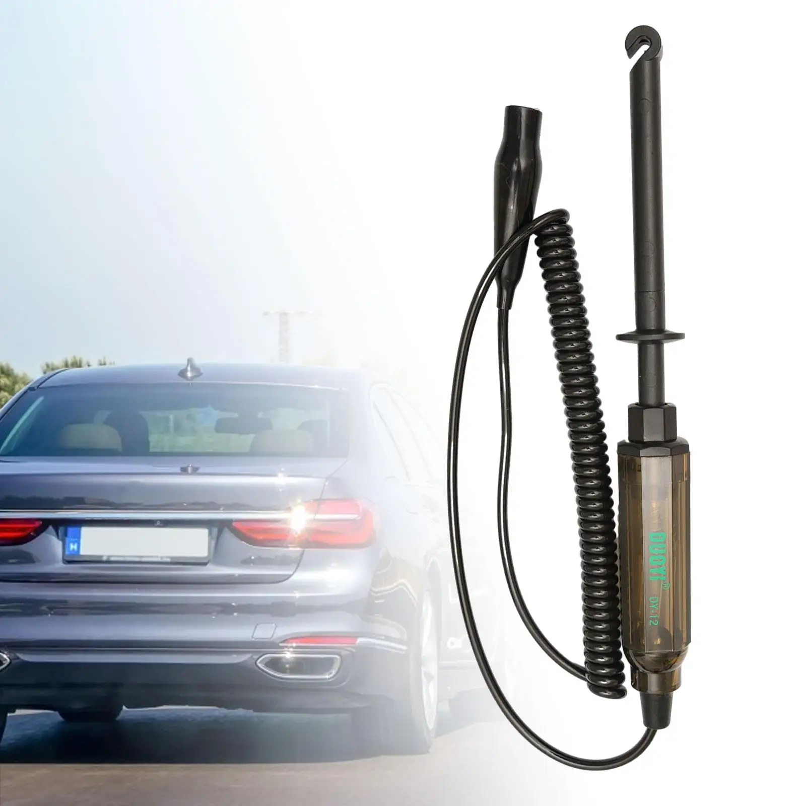 Car Truck Voltage Circuit Tester Hook Probe Sturdy Accessory Low Voltage Detection Tool Lightweight Small in Size DC 6V 12V 24V