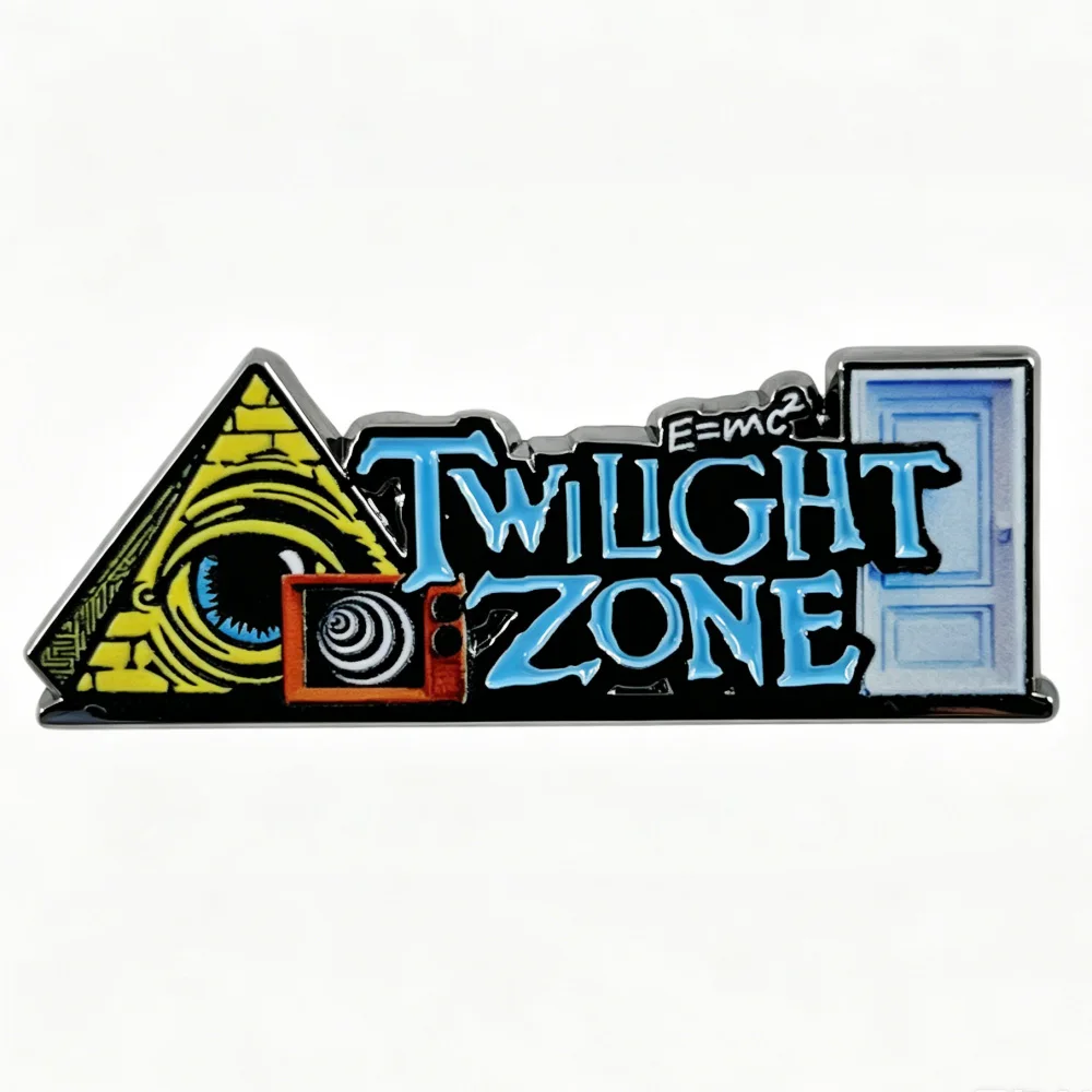 The Twilight Zone Metallbrosche Sci-Fi TV-Show Emaille-Pin Allsehendes Auge Pyramiden-Abzeichen Kleidung Rucksack Reversnadeln Sci-Fi Fan Geschenk – Detail 1