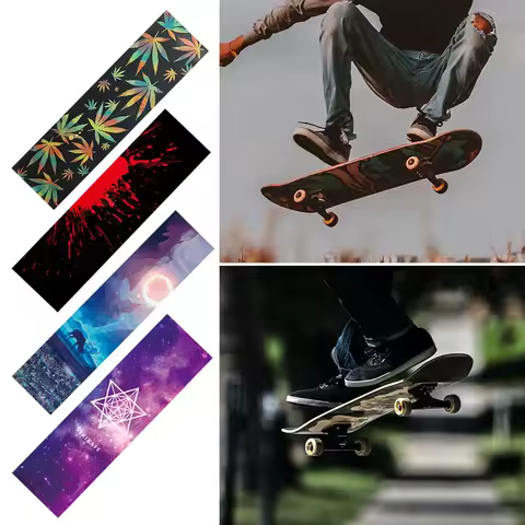 Electric Scooter Skate Board Deck Sticker Double Rocker Skateboard Sandpaper Self-adhesive Waterproof Stickers