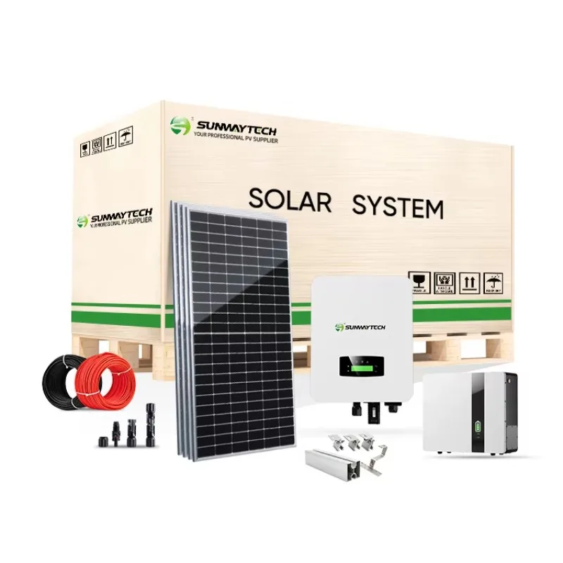 Whole Complete House 3Kw 5kw 8kw 10kw Hybrid Solar System Kit 3 Phase 6Kw Solar Panel Power System with Battery Inverter