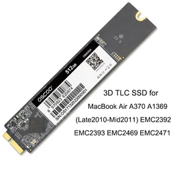 OSCOO SATA SSD para MacBook Air 2010 2011 A1369 A1370 disco duro interno de estado sólido 1TB de capacidad actualización Macbook Apple SSD