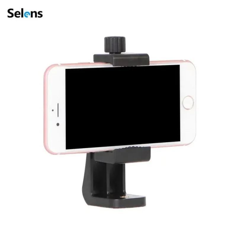 Selens Dudukan Streaming Langsung Seluler Rotasi 360 Derajat Aksesori Fotografi Dudukan Ponsel Tripod Ringan Mini Universal
