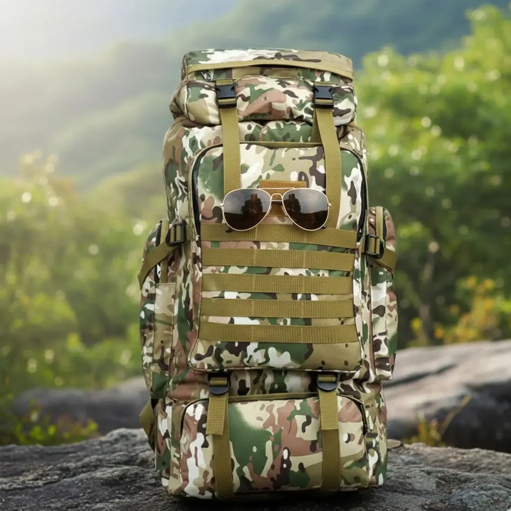 

Многоцелевой рюкзак для уличного снаряжения: прочная функциональная сумка большой вместимости для езды на велосипеде, путешествий, кемпинга и пеших прогулок