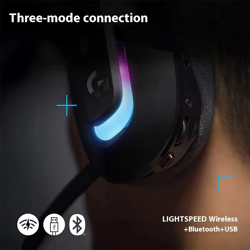 سماعات ألعاب بلوتوث لاسلكية من لوجيتك G522 - سماعة كمبيوتر مزودة بميكروفون بلوتوث