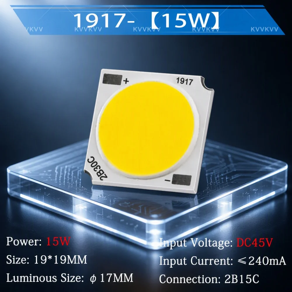 High-Luminance COB LED Lamp Beads with CRI Ra95-Ra98, Warm/Natural White 10W36W Chips for DIY Lighting & Track Fixtures