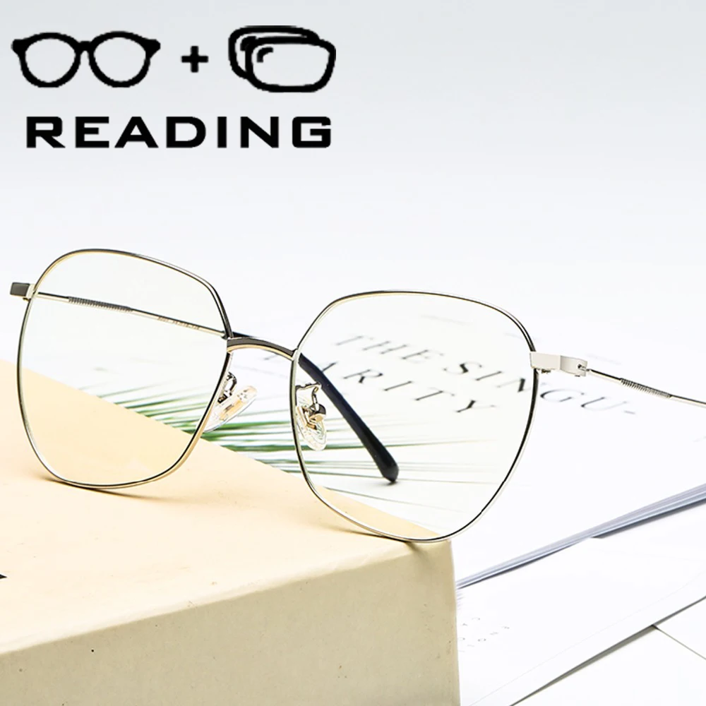 VEITHDIA Brand New Anti Blue Light Reading Glasse For Male Female Alloy Frame Polycarbonate Lens+1.00 +1.50 +2.00 +2.50 R08001