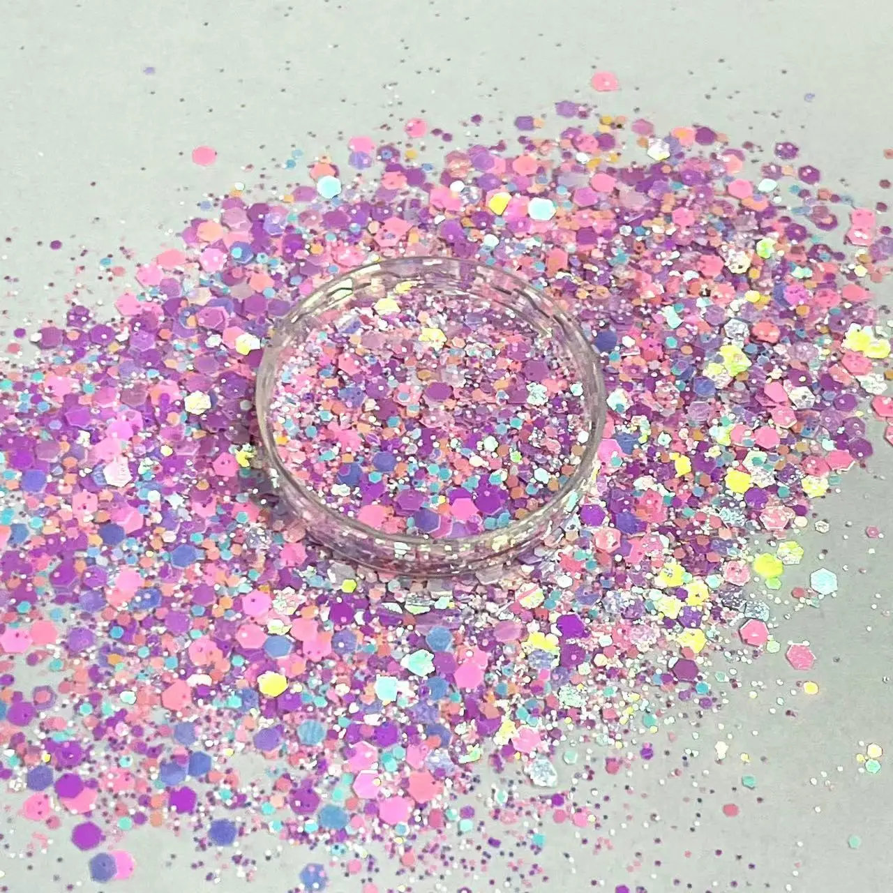 50g Mix Pink Glitter Craft Flake Reflective Powder Nail Polish Manicure DIY Epoxy Resin Slime Jewelry Making