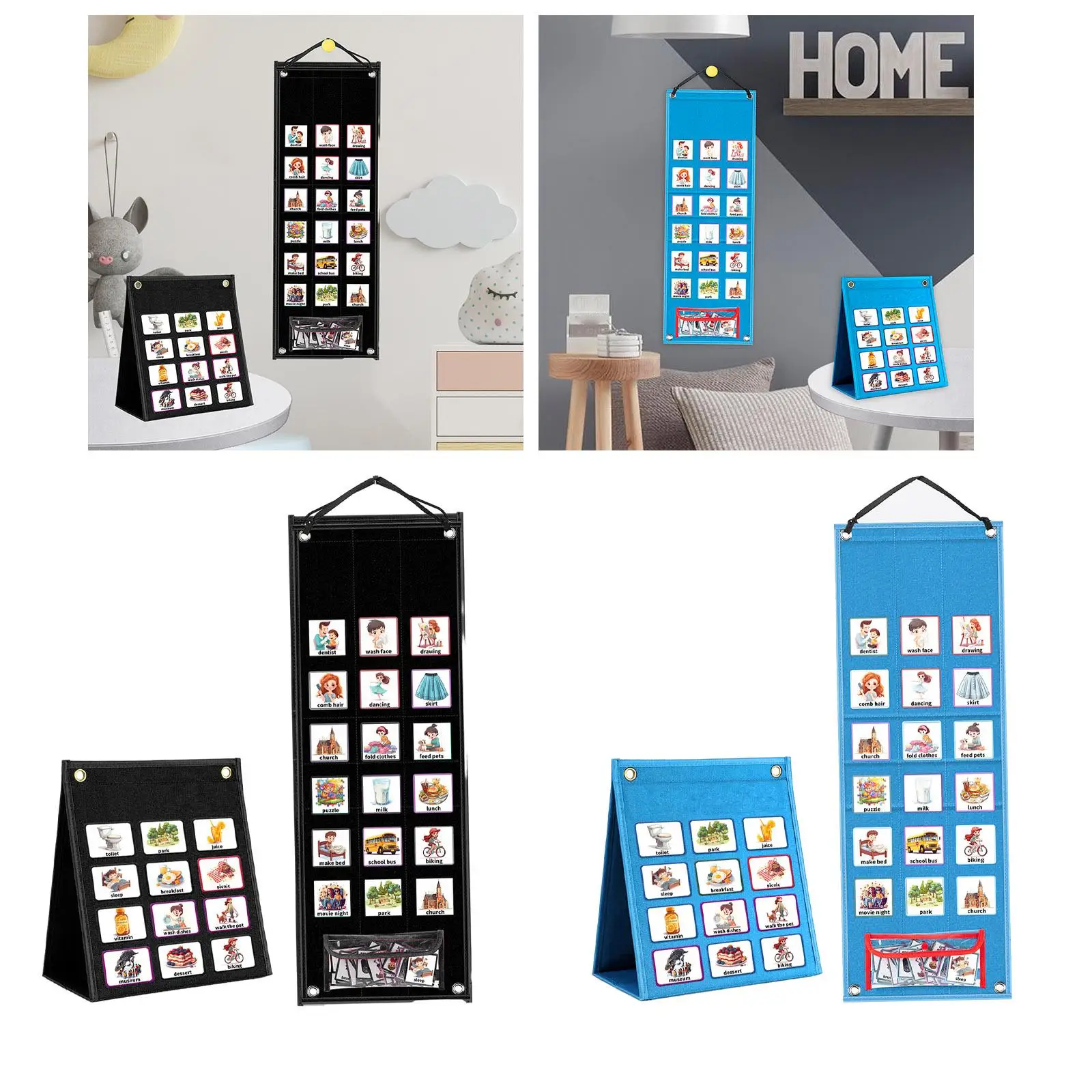 子供の視覚スケジュール壁の計画、教室のアクティビティツール、96枚のカード