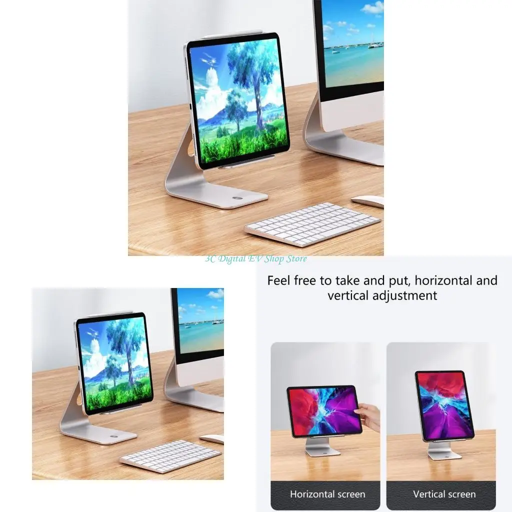 

E74D Tablet Stand Desktop Adjustable Foldable Holder Dock Cradle Universal 4.7-13''