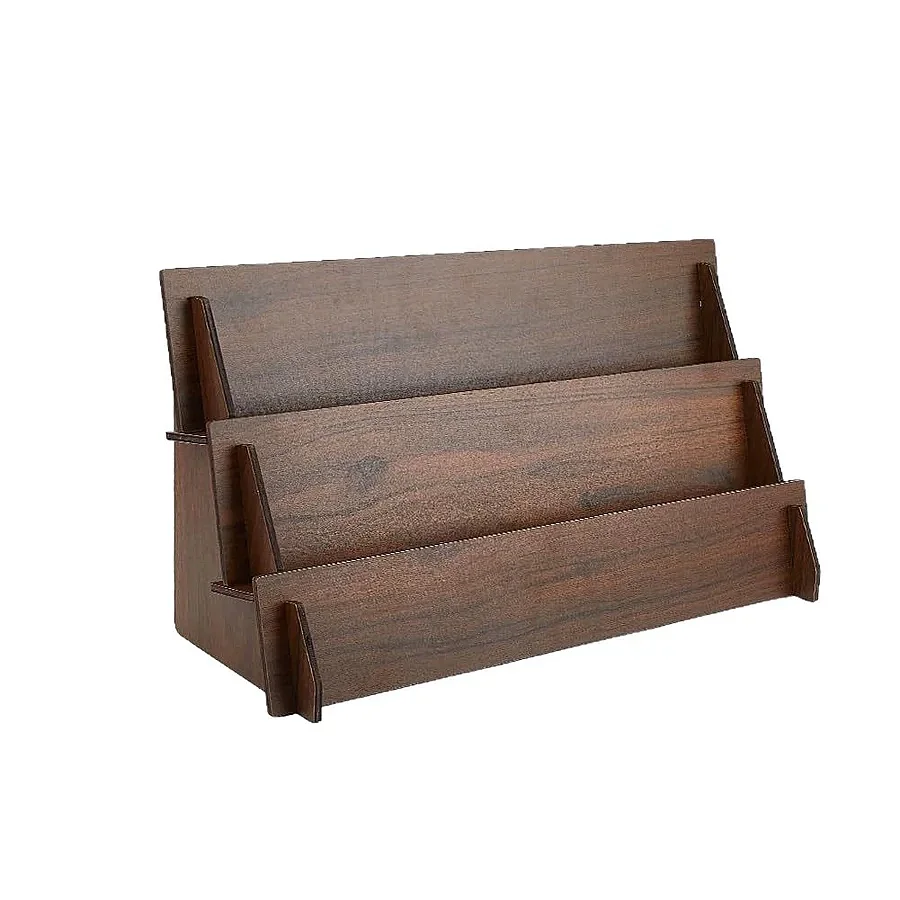 Wooden Greeting Card Display Stand 2-4 Tiers Mail Organizer Envelope Holder for Desk Postcard Rack for Home Office Wedding Decor 6