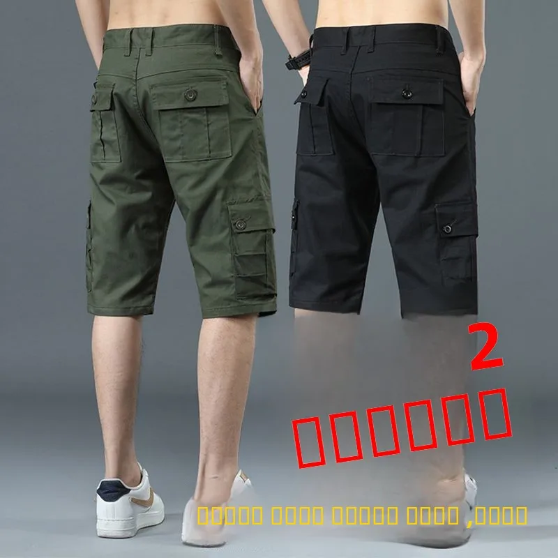 

Summer Thin Cotton Work Trousers Men's 7/8 Straight Leg Loose Fit Casual Pants Durable Wear-Resistant Faion Brand