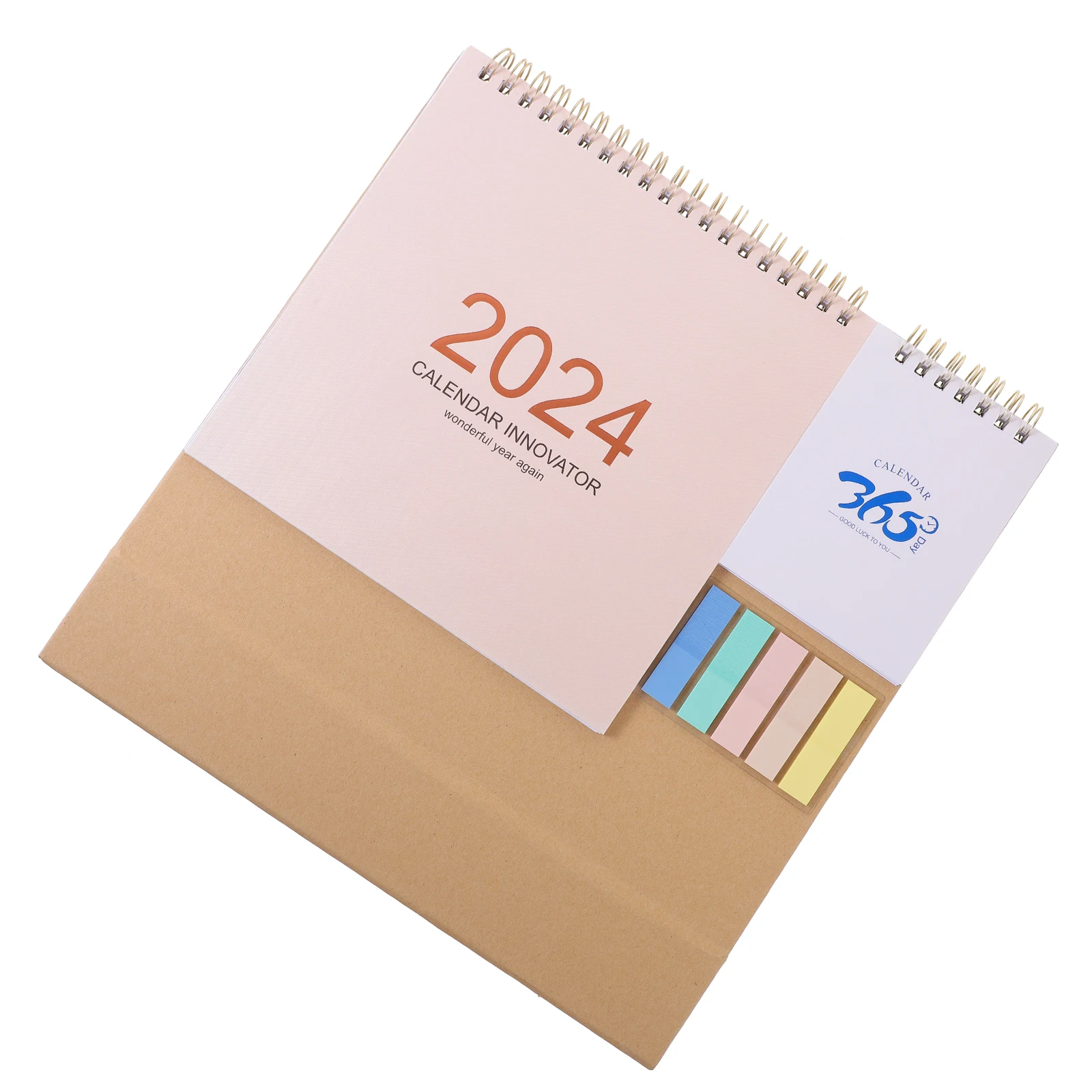 

2024 Desk Calendar Standing Yellow Notes Planner Minimalist Creative Modern Business Memo Office Supply Table