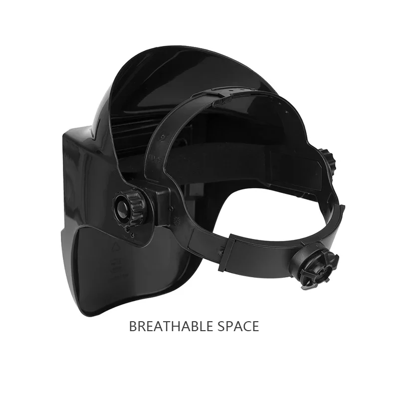 หมวกกันน็อคเชื่อม Solar Auto-Darkening, อาร์กอน Arc Welding Head-Mounted Face Shield, แบบพกพาไฟฟ้าเชื่อมโล่