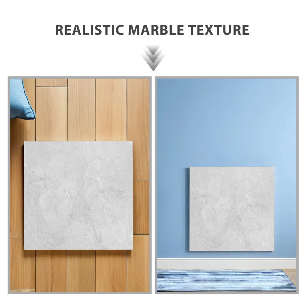 12Pcs 30x30cm Waterproof Self-Adhesive Marble Tile Stickers Kitchen Bathroom Backsplash Realistic Pattern Easy Install