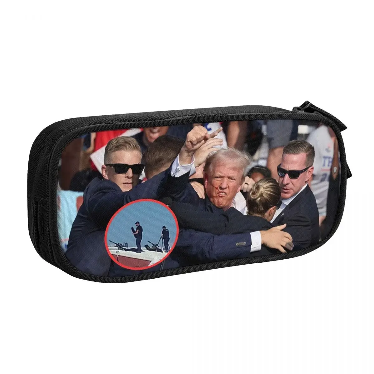 Kawaii Custom Trump Assassins Pencil Case for Boys Gilrs Large Storage Pen Box Bag School Accessories