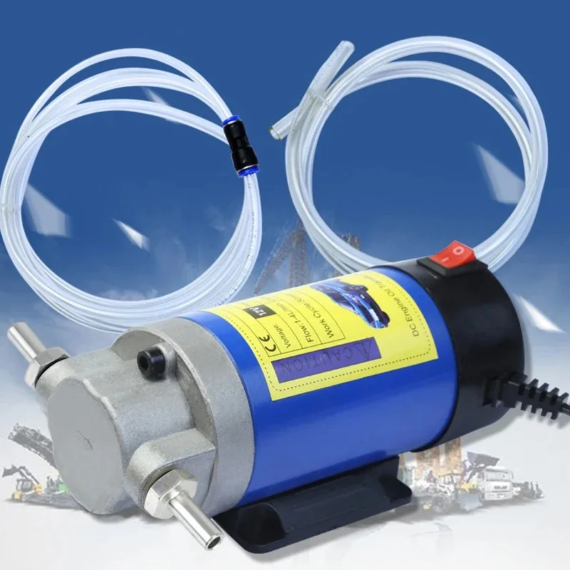 12V Electric Scavenge Suction Transfer Change Pump Motor Oil Diesel Extractor Pump 100W 4L for Car Motorcycles Boats