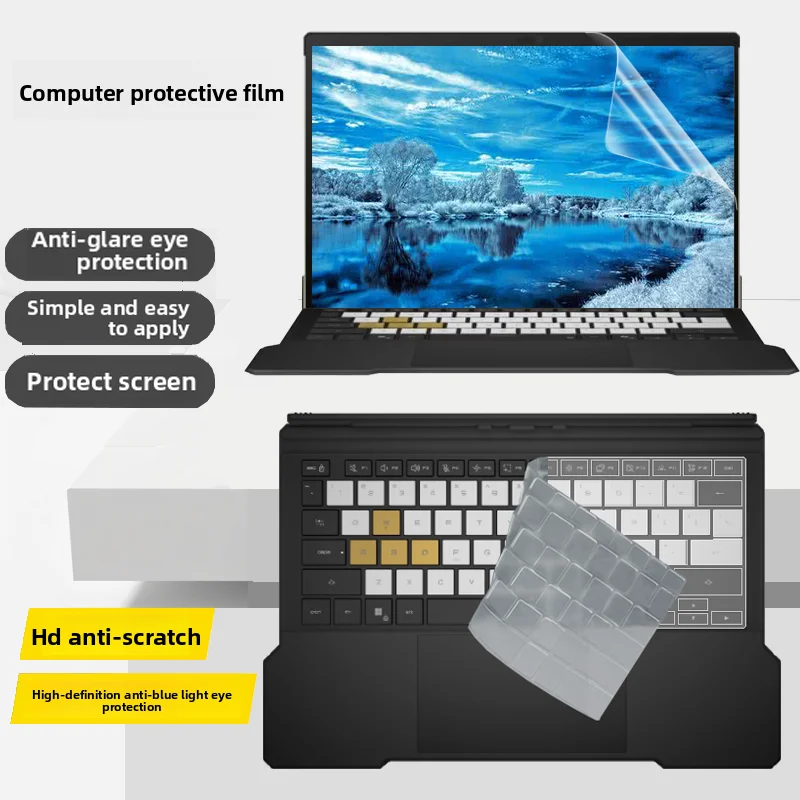 For ASUS ROG Flow Z13-KJP GZ302EAC Computer Screen Film Keyboard Film Anti-Reflective and Anti-Blue Protective Patch Film