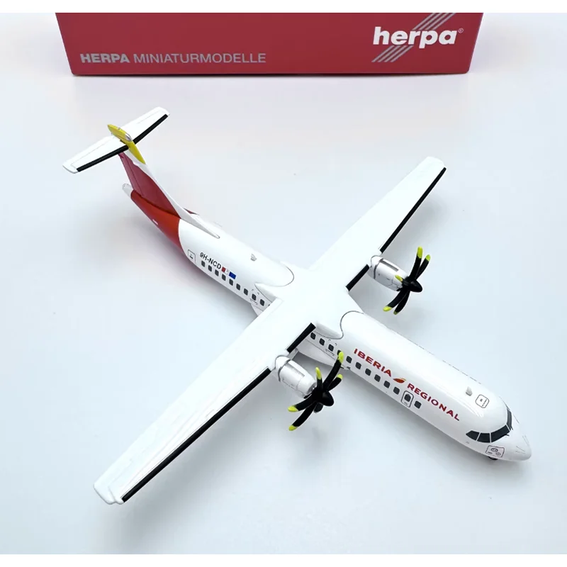 هيربا دييكاست 1/200 مقياس الخطوط الجوية الإسبانية ATR-72 سبيكة نموذج طائرة جمع هدية مزخرفة #3