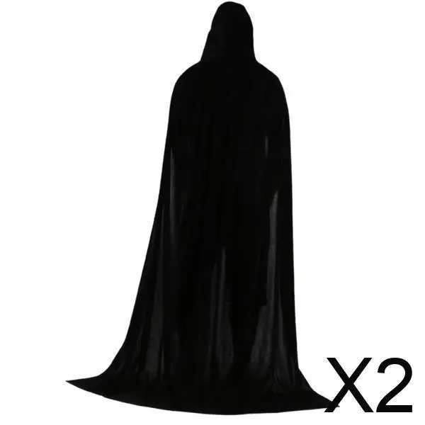 

Плащ на Хэллоуин, бархатный, с капюшоном, длинный, готический костюм для взрослых женщин и мужчин, наряд для косплея и вечеринок