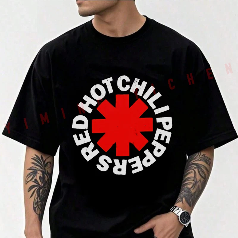 

2026 Cotton Casual T-shirt Red Hot Chili Peppers Graphic Motorcycle Tshirt Mens Summer Cycling Sportswear Tops Tee