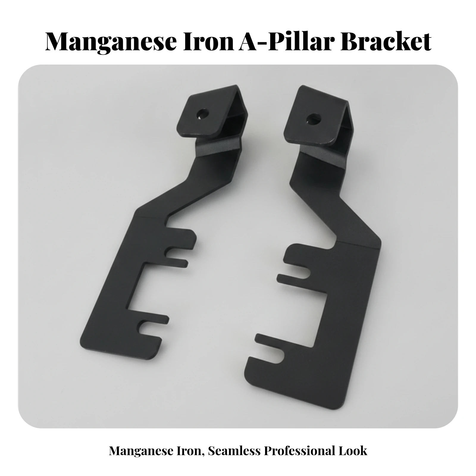 A-Pillar Light Mount Powder-Coated A-Pillar Mounting Brackets Light Mounting Brackets Heavy-Duty Lighting Bracket Robust