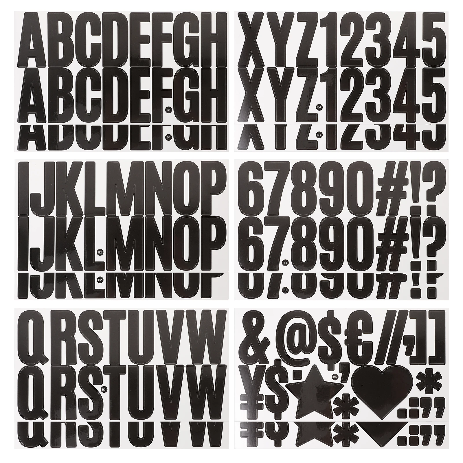 

25 Pieces Letter Stickers 25 Inch Black Alphabet Self Adhesive Waterproof Bulletin Decal Mailbox House Sign Vinyl