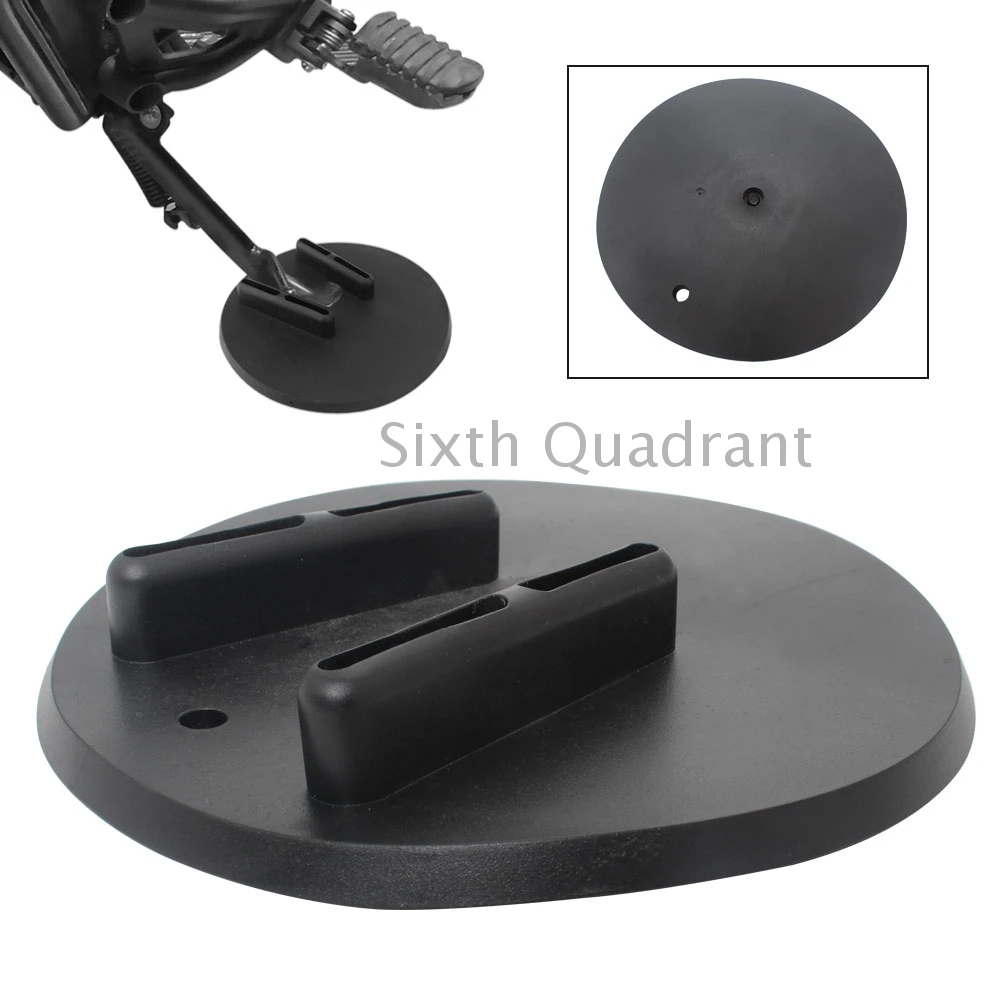 

1pc Motorcycle Bike Kickstand Extender Foot Side Stand Extension Pad Support Plate Anti-skid Base Universal For Harley For Honda