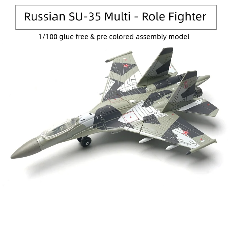 1/100 SU-35 Super Flanker Multi-Role Fighter Model Creative Military Series Building Blocks Assembled Toys For Christmas Gifts