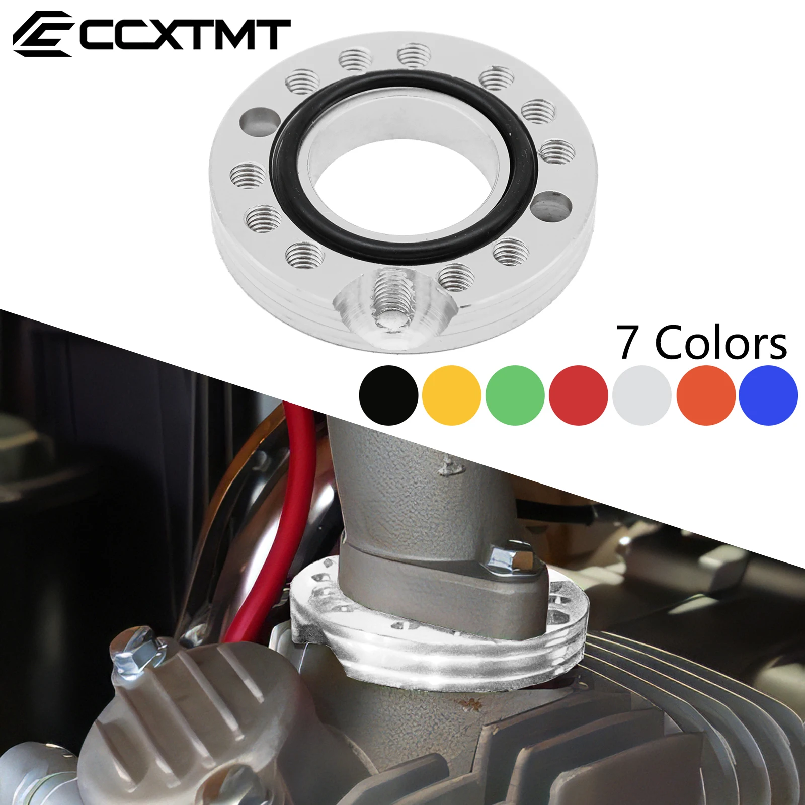 Motorcycle ATV CNC 28mm Carb Carburetor Flange Spinner Plate Adaptor Inlet Manifold Adjuster For Honda Kawasaki Yamaha Universal