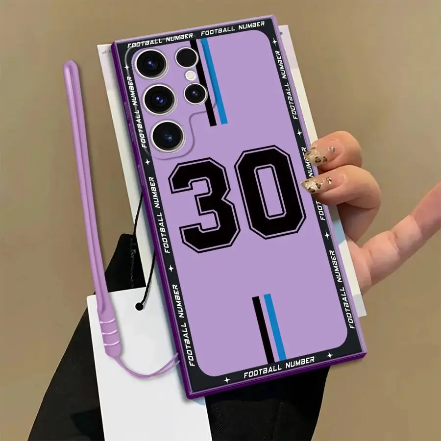 FootBall Number Phone Cover Case for Samsung Galaxy S26 Ultra Note 20 10 S24 S25 Plus S22 S23 S21 S20 FE