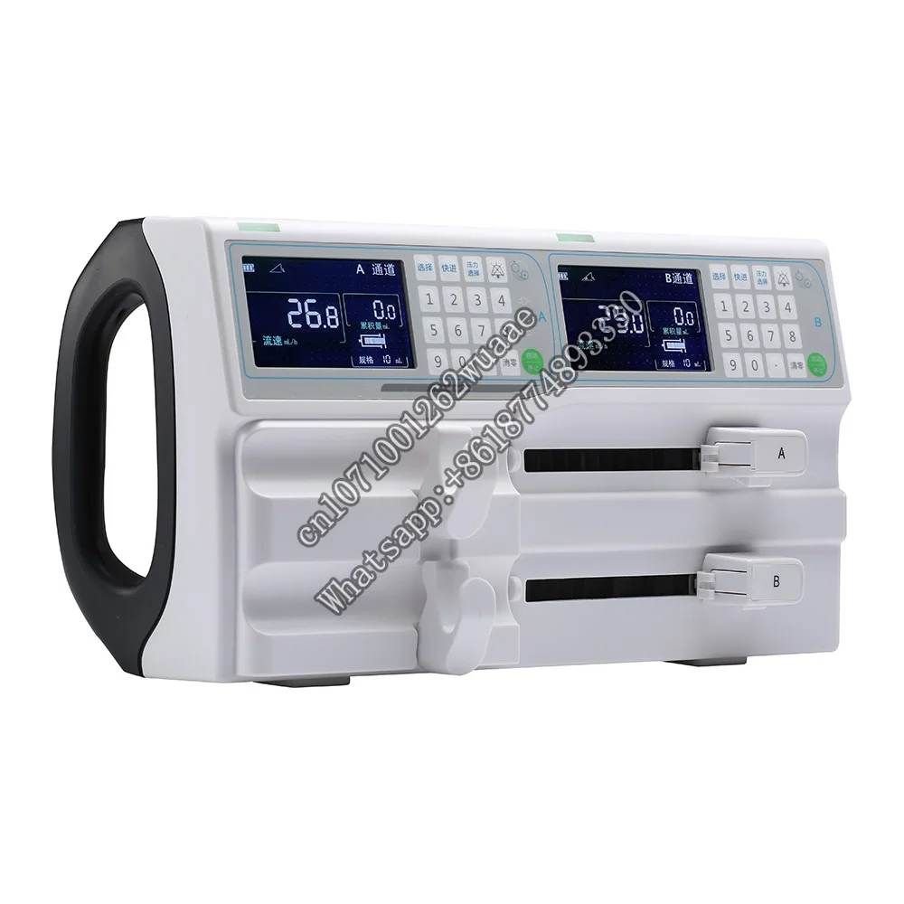 

Hot Sale OEM Medical ICU Double Channel LCD Screen Dual Syringe Pump Price