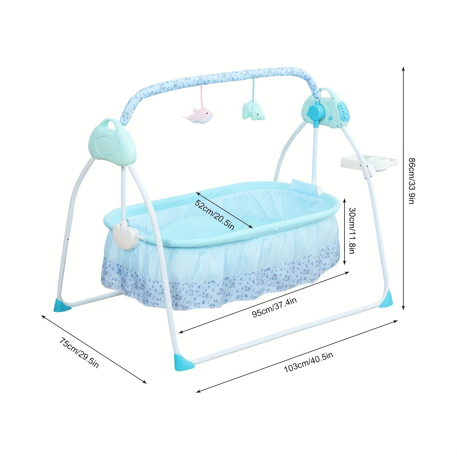 Newborn Sleep Beds Auto-Swing Electric Baby Crib Cradle Infant Rocker