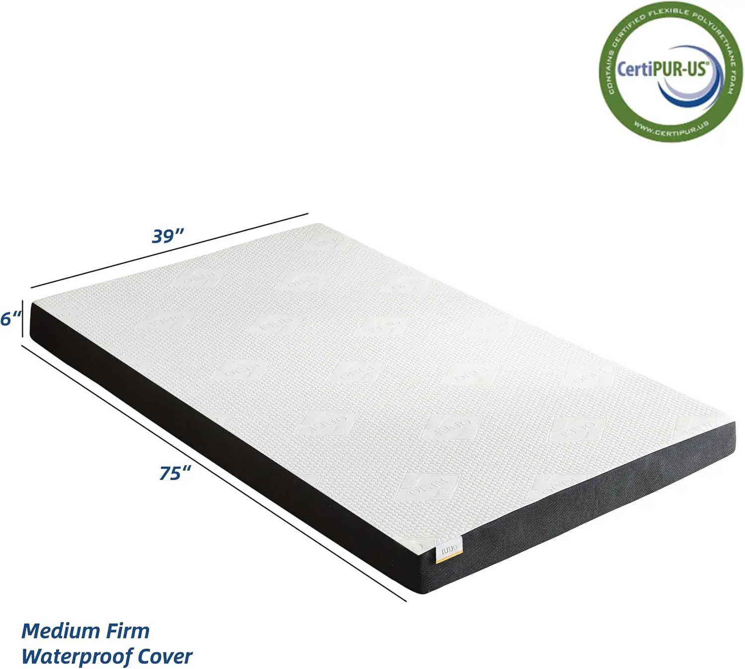 6 Inch Gel Memory Foam Twin Mattress Medium-Firm Mattress for Pressure Relief Cooler Sleep Mattress for Kids Adults CertiPUR-US