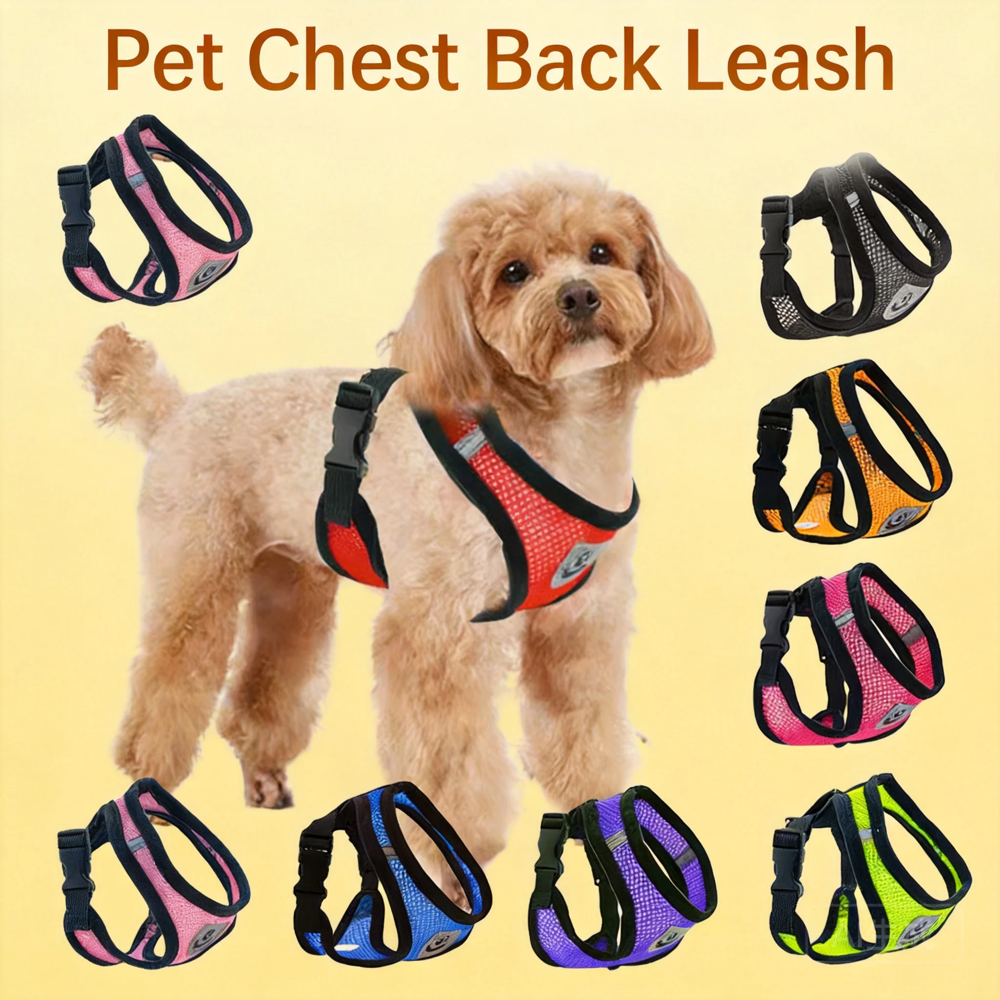 No Pull Dog Harness - Atmungsaktives Mesh-Hundegeschirr ohne Zugkraft, verstellbares, reflektierendes