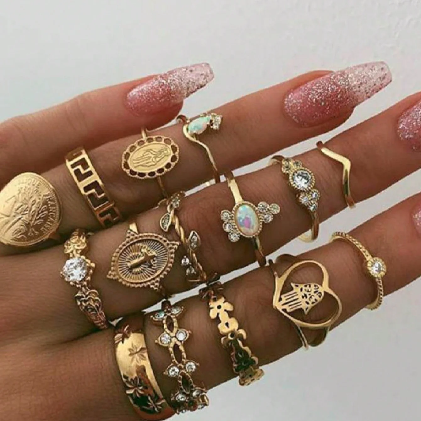 15pcs Women\'s Ring Set