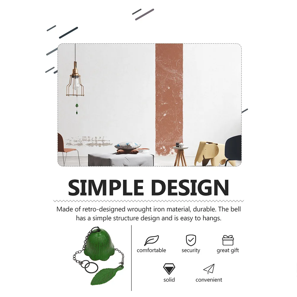 2 قطعة نمط معبد جرس معلق حديقة معدنية زخرفة لمهرجان الديكور Craft بها بنفسك الحرفية قلادة جرس صغير سحر الزخرفية #2