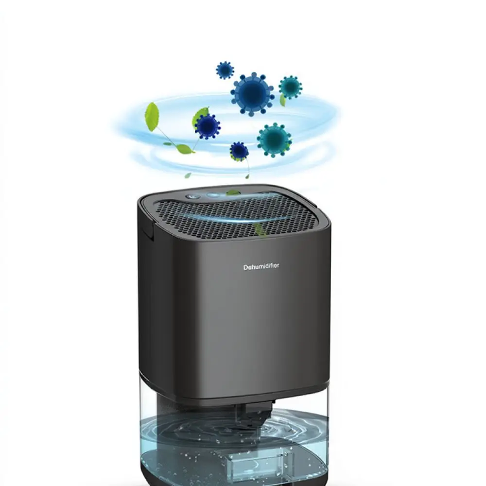 Portable Dehumidifier For Home Quiet Moisture Eliminator Compact Air Dryer Closet Bathroom Bedroom Efficient Humidity Remover