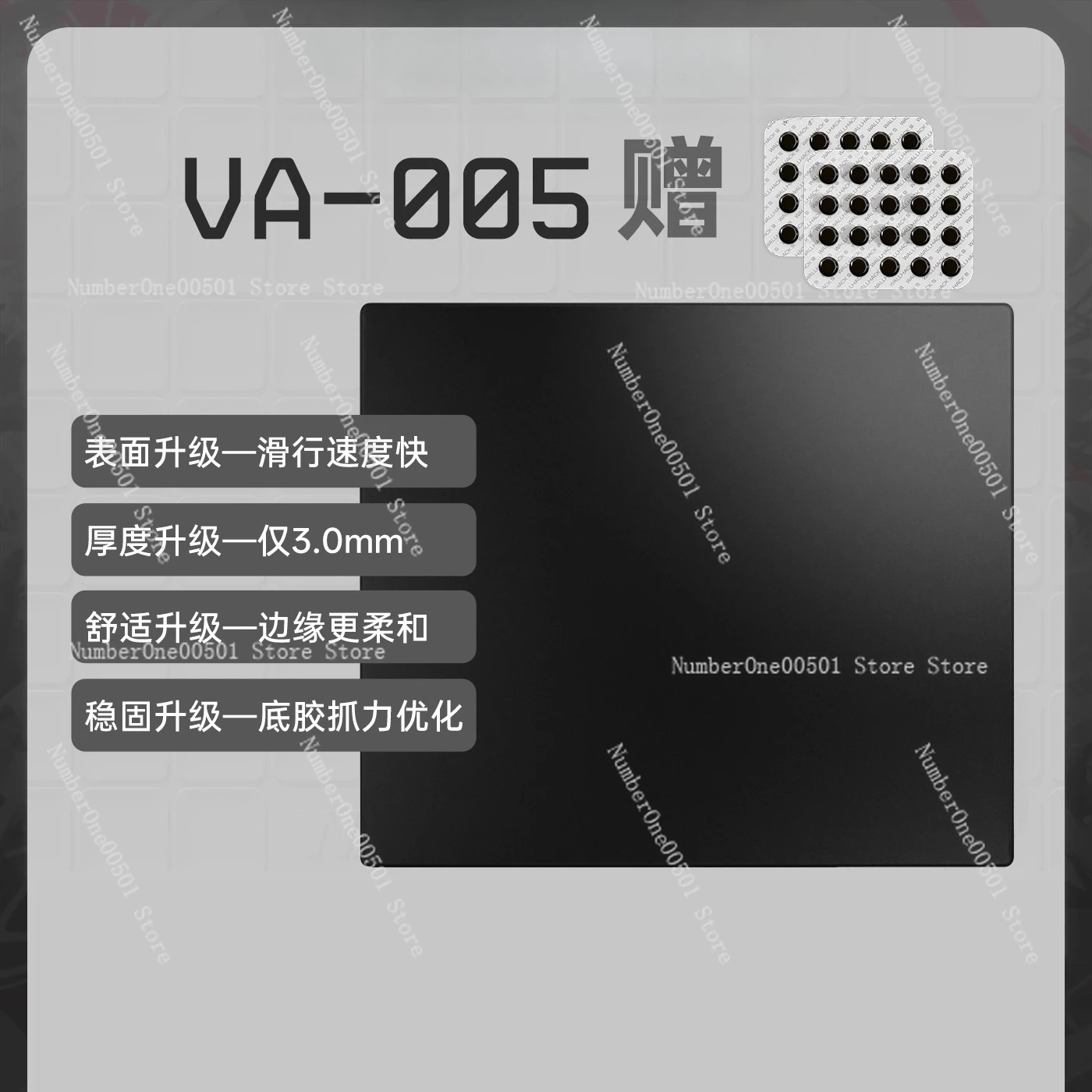 

Tempered Glass Gaming Mouse Pad Large FPS Professional Smooth Tracking Surface Office Desk Mat VA005