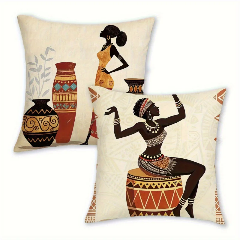 VIKAMA 2-teilige Kollektion im Afrika-Stil! Einzigartige Art-Deco-Kissenbezüge, moderne Sofakissen verleihen Ihrem Zuhause Charme