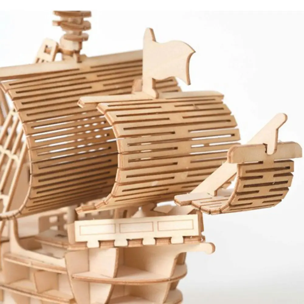 Zeilboot 3D Houten Puzzel Creatieve Ambachten Assemblagemodel Handgemaakte DIY Bouwsteensets