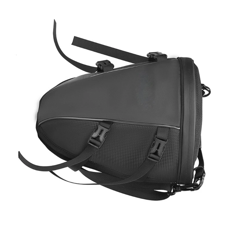 

094D Weatherproof Motorbike Tail Bag Pack for Helmets Gear with Organizational Pocket