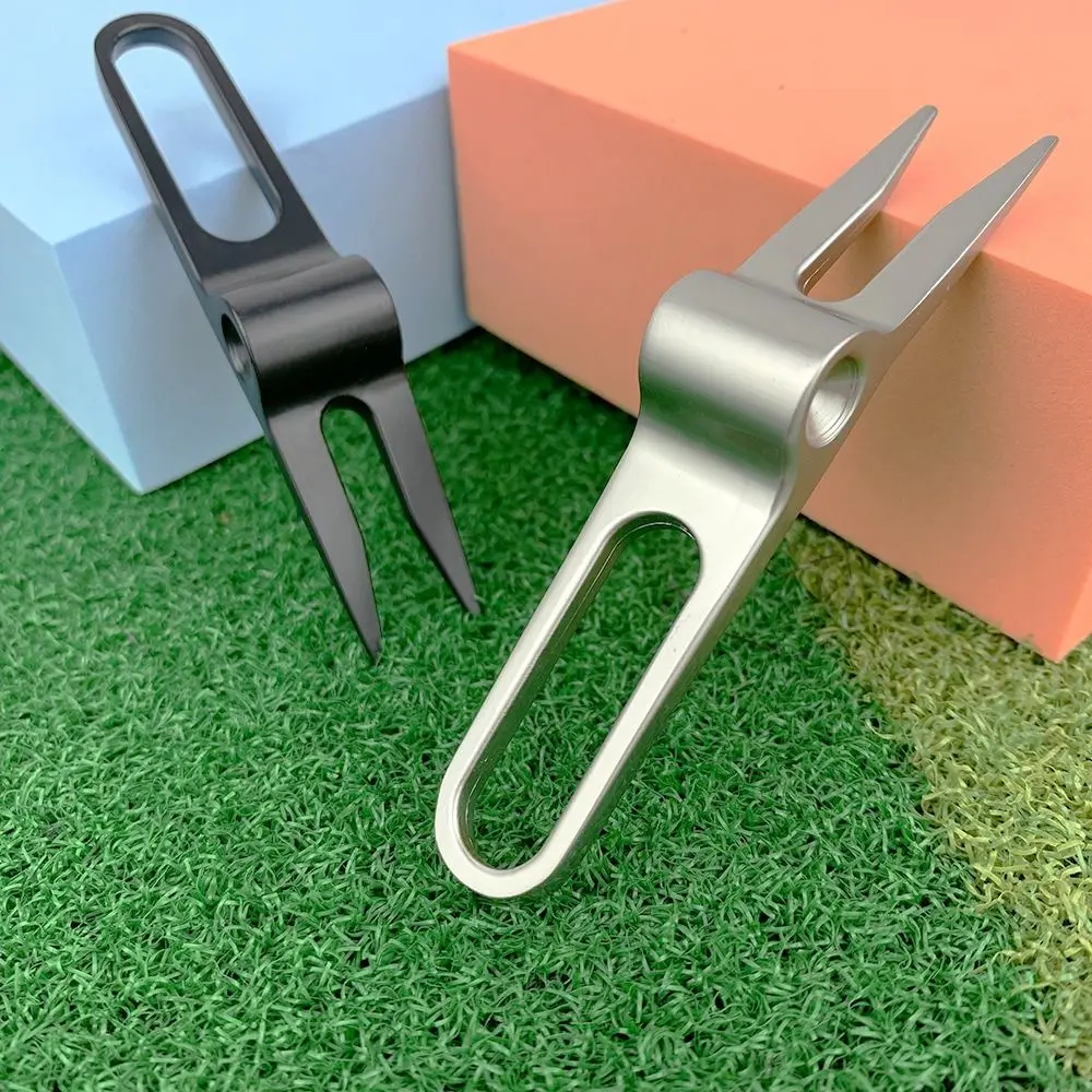 Zinc Alloy Golf Divot Pitch Repairer Tool Turf Tool Pitchfork Golf Fork Foldable Lifting Hole Golf Divot tool Golf Training view 3