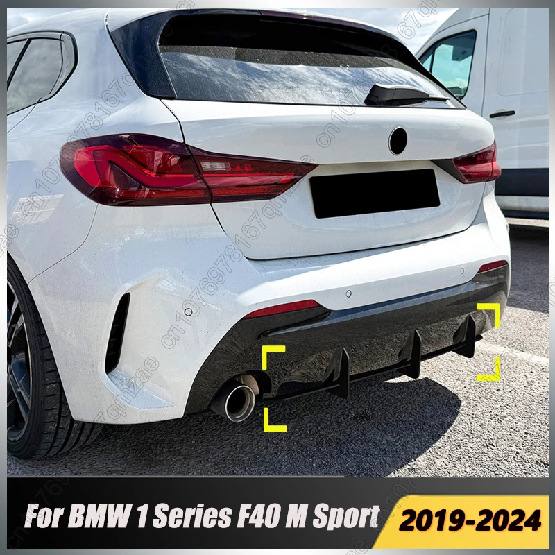 

Для BMW 1 серии F40 M Sport 2019-2024 автомобильный задний бампер, разветвители для губ, диффузор, ABS, глянцевый черный комплект кузова, тюнинг