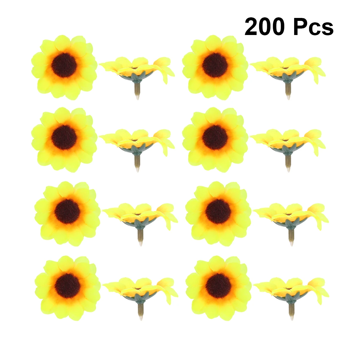 

200PCS Artificial Sunflower Decoration Heads Silk Flowers Decoration for Home Party Wedding Craft Project