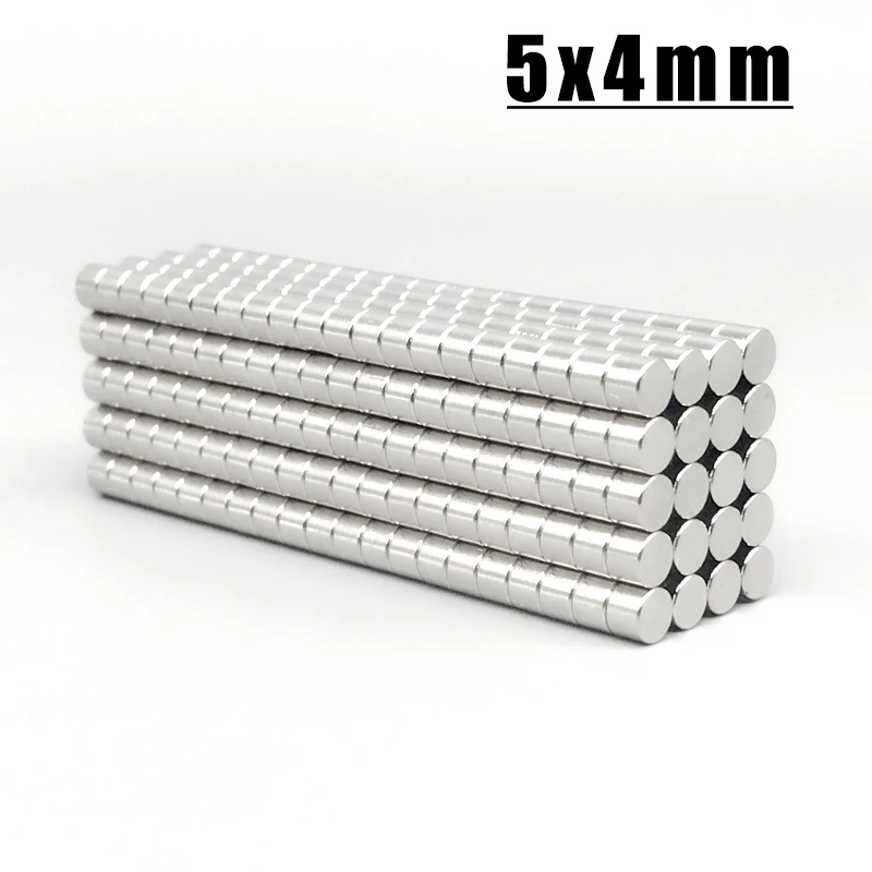 10/20/50/100/500/1000/5000pcs  5X4 mm Permanent NdFeB Strong Powerful Magnet N35 Round Magnets 5x4mm Neodymium Magnet Dia 5*4 mm