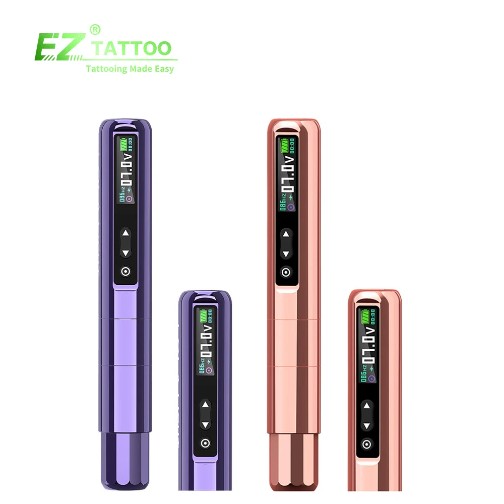Vente en gros EZ Tattoo Lola Light 1 batterie supplémentaire le plus léger et le plus petit moteur sans noyau PMU Machine à tatouer stylo sans fil